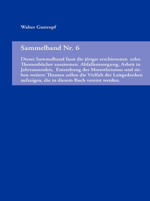 cover image of Sammelband Nr. 6